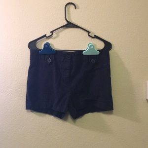 Tory Burch high waisted navy blue shorts